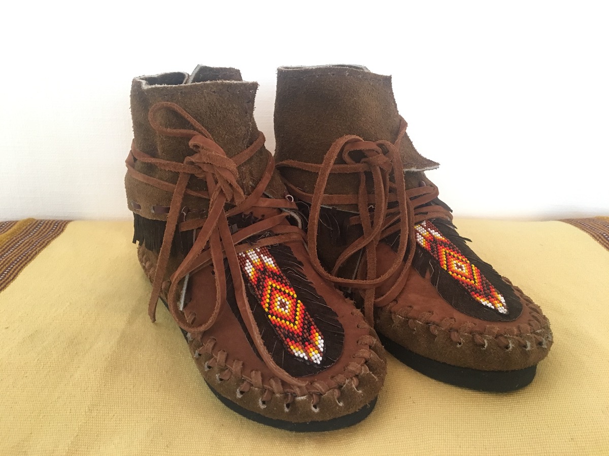 Indianerschuhe Modell 1 dunkelbraun