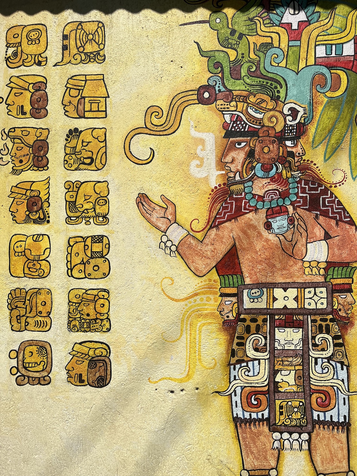 Maya-Wandmalerei eines uns bekannten Künstlers