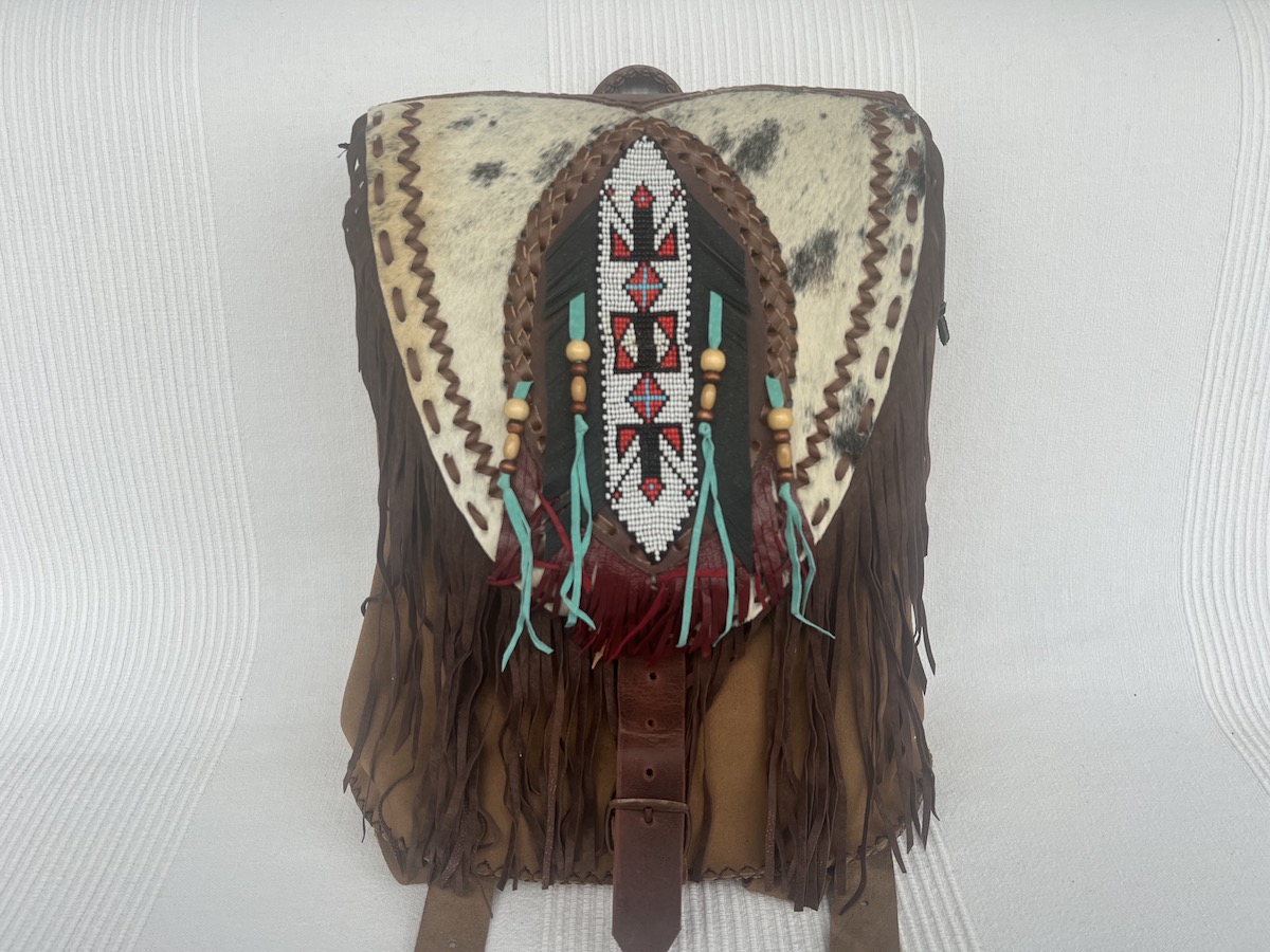 Rucksack Kuhfell braun